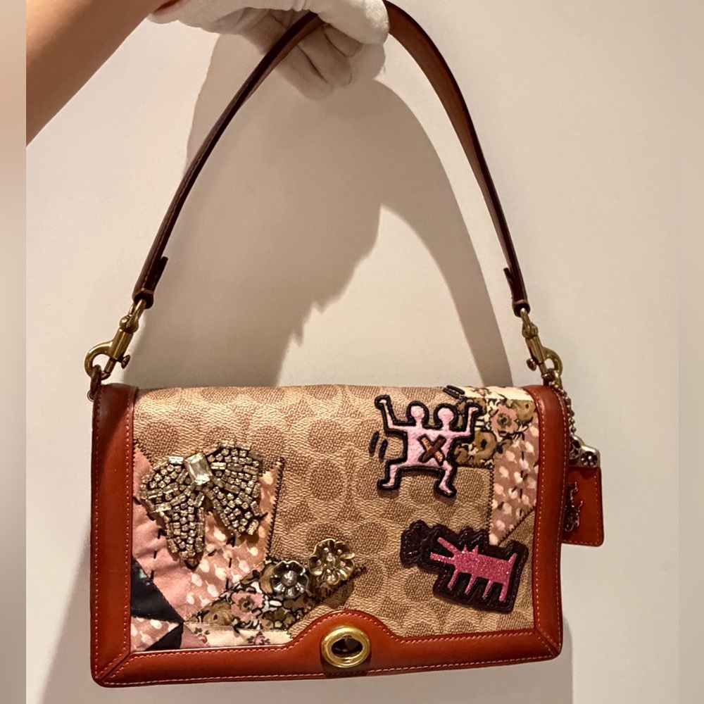 Coach x Keith Haring Edition tote shoulder bag 2 way rare from